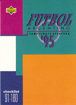 Checklist 91-180 1995 Upper Deck Futbol Argentina #180
